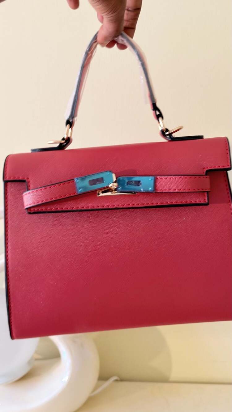Francesca's Kristen Mini Turnlock Satchel in Red